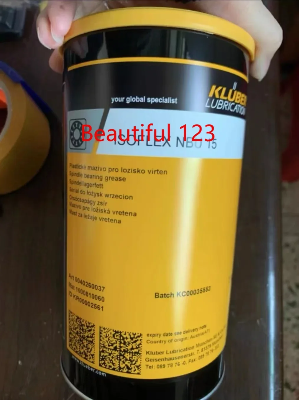 

Смазка для высокоскоростного шлифовального станка с ЧПУ Клубер ISOFLEX NBU 15 предназначен для высокоскоростного деревообрабатывающего оборудования