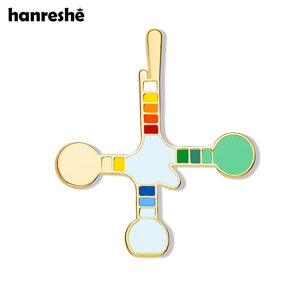 Hanreshe Biochemistry RNA Enamel Brooch Biology Medical Lapel Backpack Badge Cell Pins Jewelry for Biologist Doctor Student