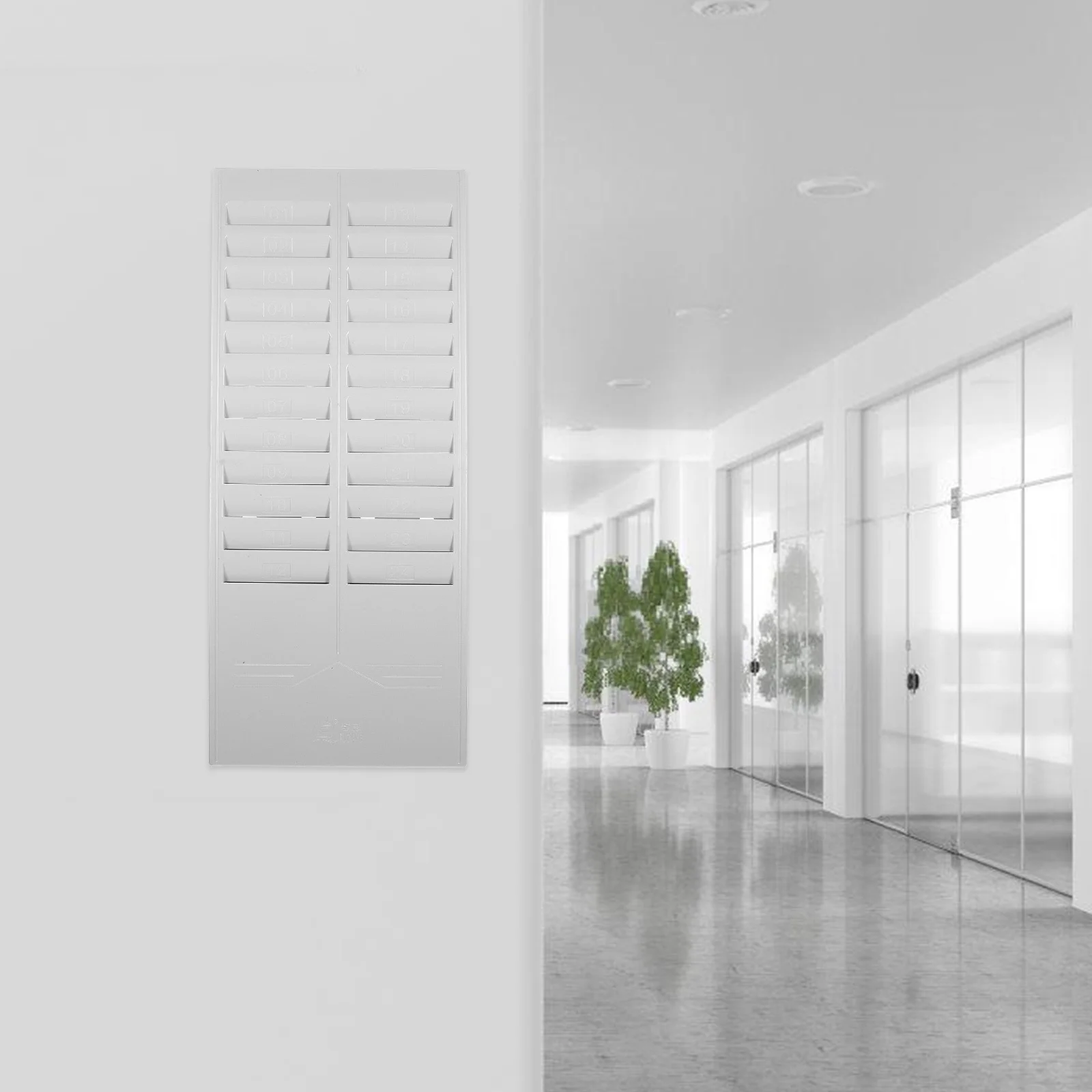 Wall Mounted Attendance Cards Shelf Retractable Time Cardholder Office Document Rack Time Cardholder Cards Holder