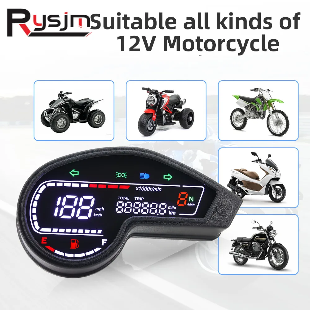 For XR150 GY200 Digital LED Odometer Speedometer Tachometer For Honda NXR150 NXR125 Mexico Brazil Colombia Motorcycle Instrument