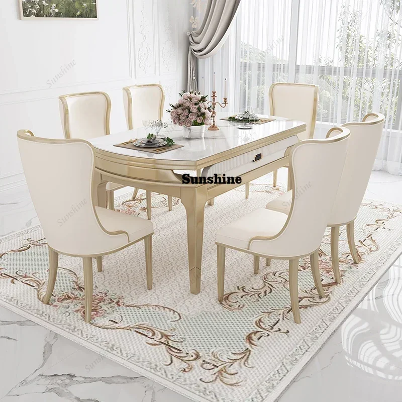 

Party Event Folding Dining Table Wood Modern Luxury Design Home Dining Tables Chairs Round Mesa De Comedor Furniture For Kitchen