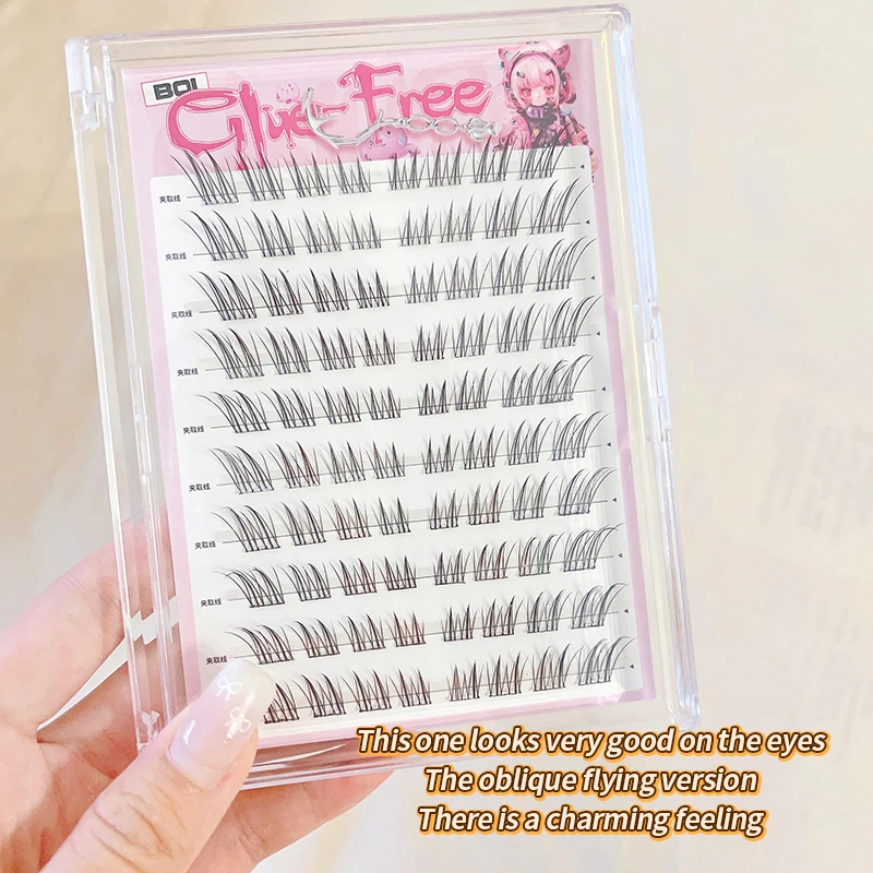 ขนตาปลอมสไตล์สุนัขจิ้งจอก BQI เสน่ห์สุดๆ เป็นเครื่องประดับมาตรฐานสําหรับผู้หญิงเกาหลี ขยายดวงตา ง่ายต่อเรา