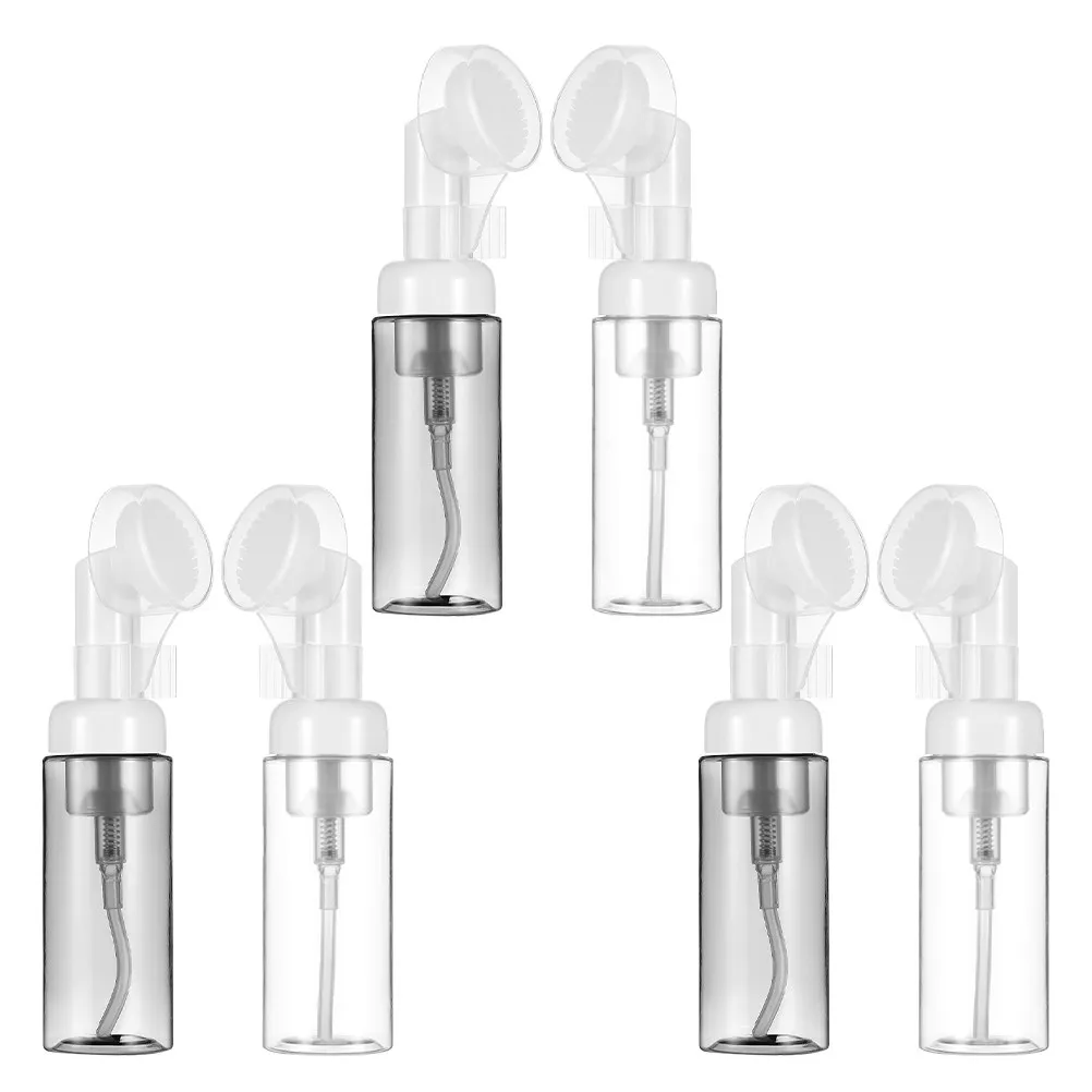 kit-com-6-frascos-de-espuma-reutilizaveis-de-plastico-com-bomba-a-prova-de-vazamento-para-viagem-dispensador-portatil-de-sabonete-liquido-e-shampoo-facial-com-escova-integrada