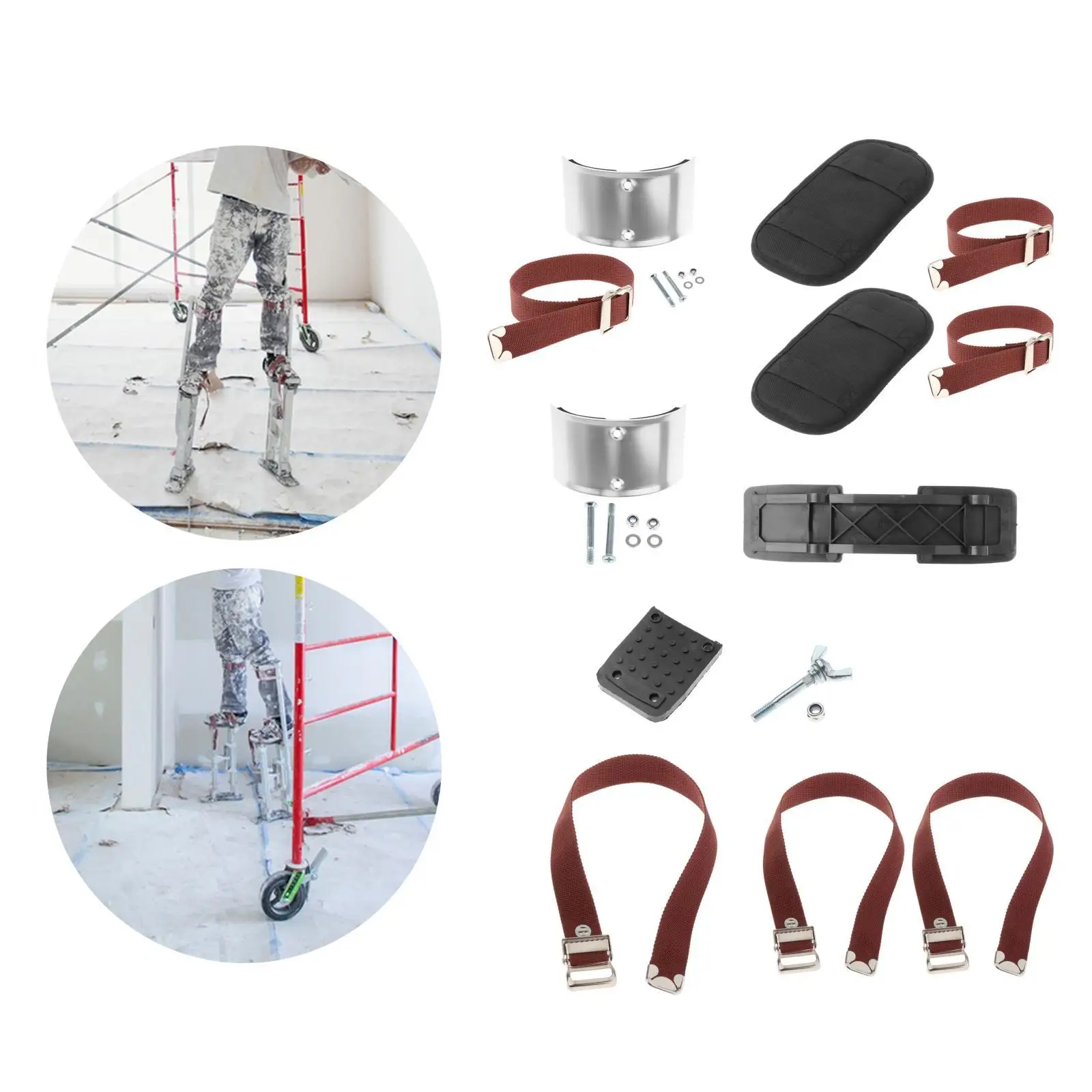 Drywall Stilt Replacement Parts Leg Straps Kit for Stilts Leg Fixing Leg