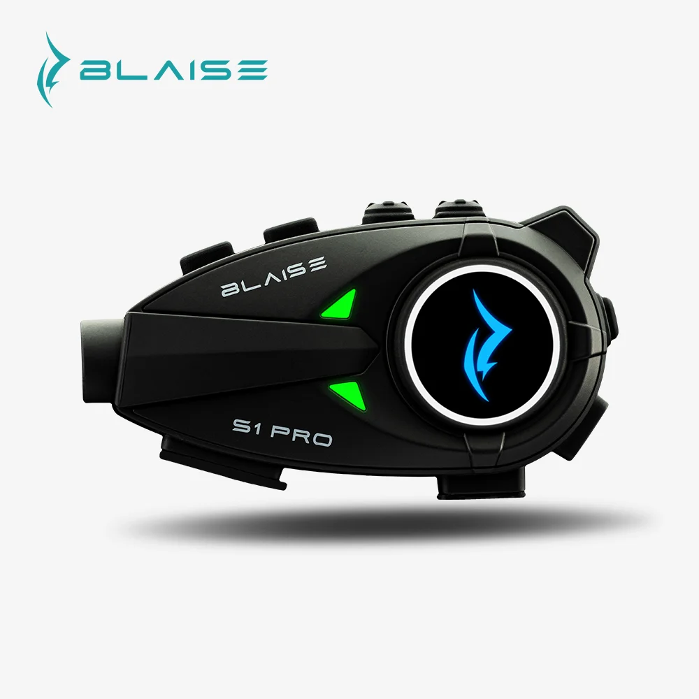 Casque de moto BLAISE S1 Pro avec casque audio Bluetooth, enregistreur vidéo sans fil avec caméra 1080P, vidéo/photo HD, Body 360 ° Réglage, IP66, carte TF 32 Go