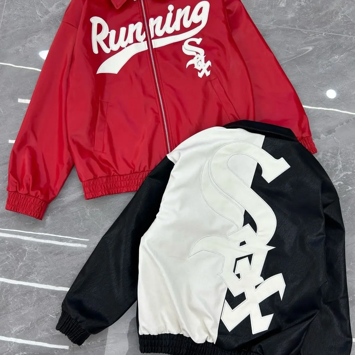 

New american classic leather jackets for men campus style embroidered mens BF coats korean fashion outerwear men clothing