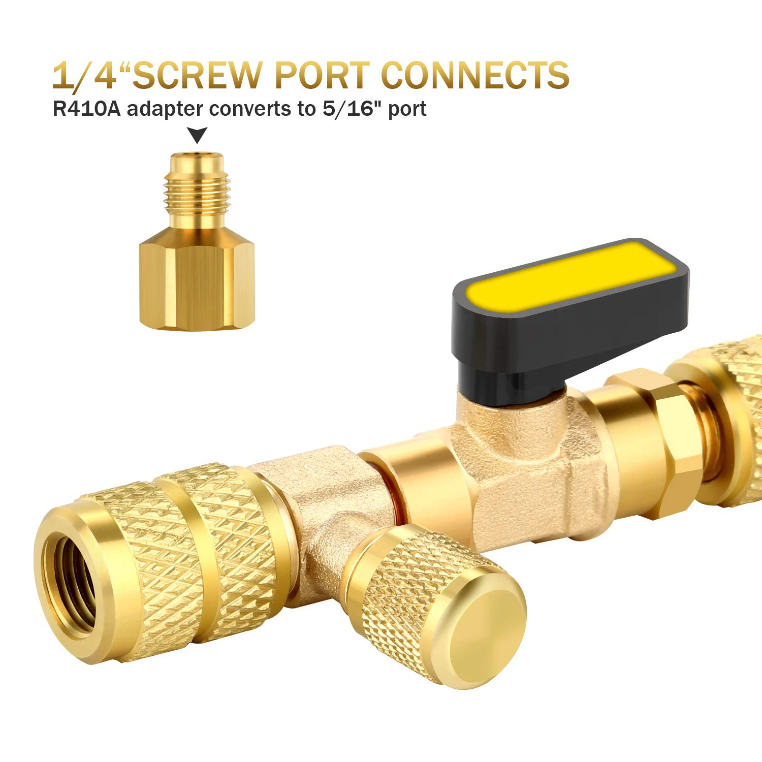 Valve Core Remover Installer Tool, R410A R22 AC Schrader Valve Core Remover, Dual Size 1/4