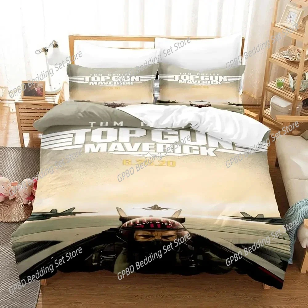 

TV Top Gun Maverick Bedding Set For Bedroom Soft Modern Bedspreads Comefortable Kids Duvet Cover Quilt Cover And Pillowcase