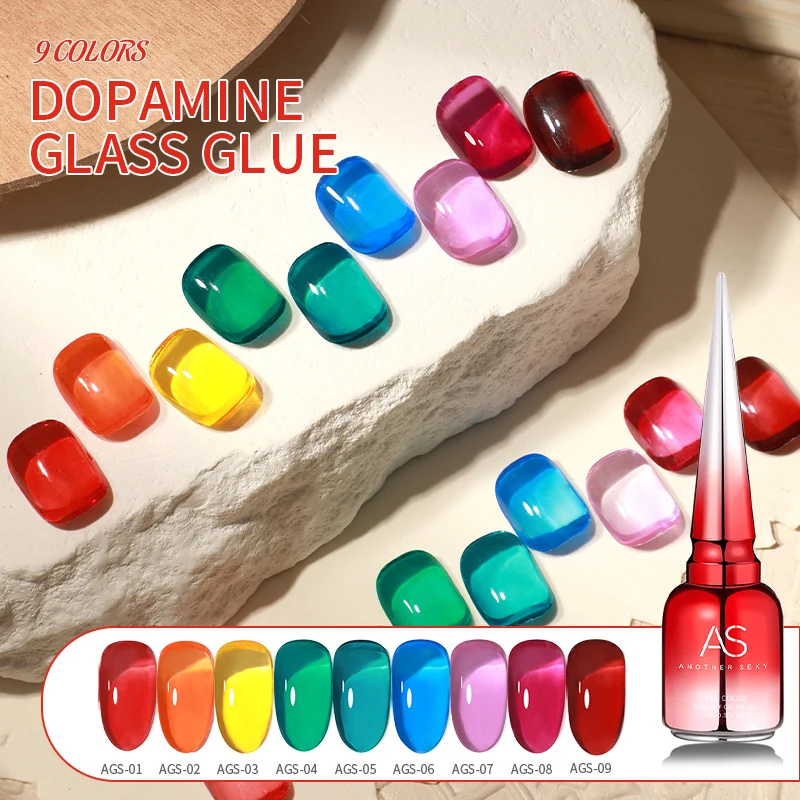 AS Jelly Gel Nagellak Rood Kristal Doorschijnend Doffe Kleur Nail Art Gel Semi Permanente Vernis Losweken UV LED Gel Polish