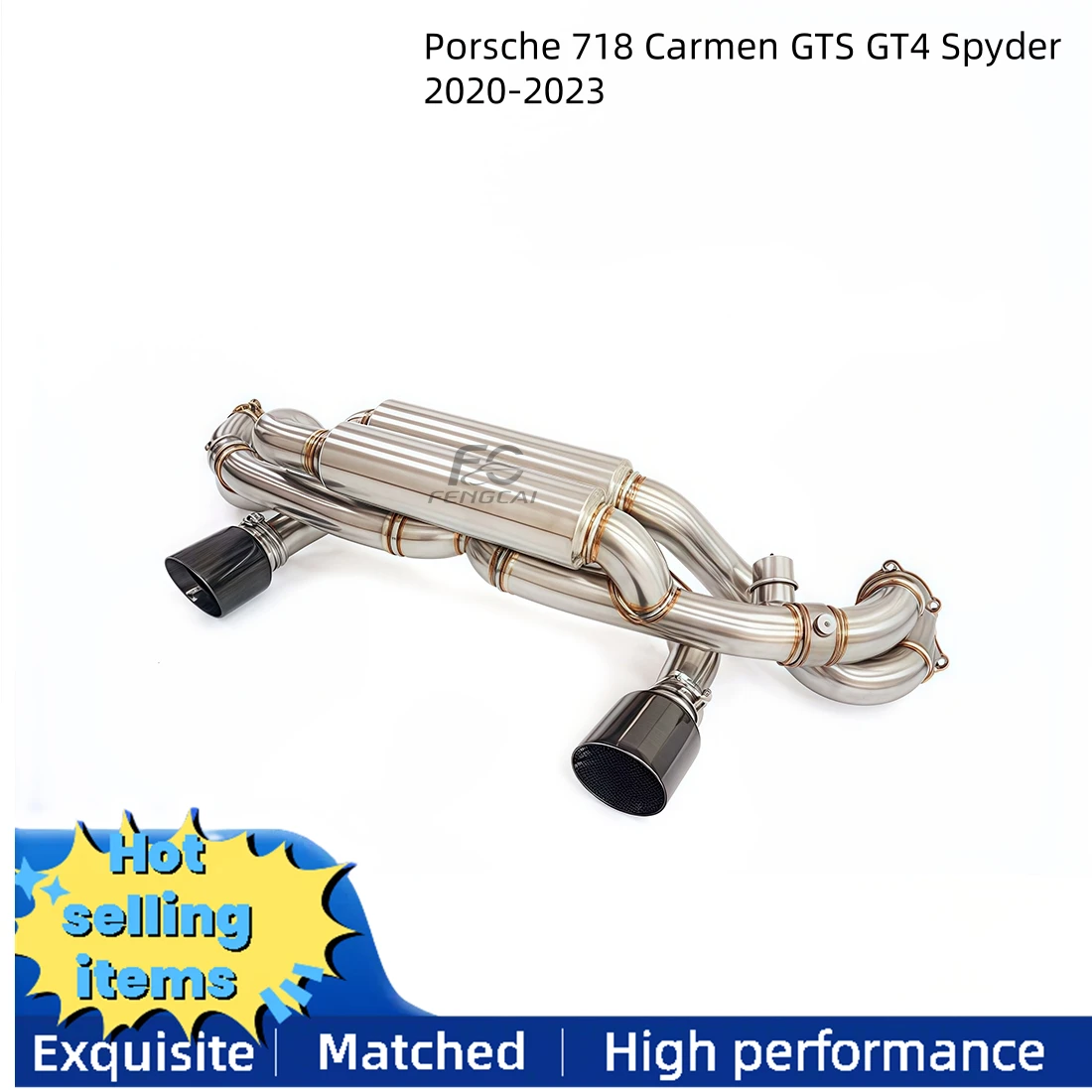 

High-performance vacuum valve exhaust system For Porsche 718 Carmen GTS GT4 Spyder 2020-2023 Cat back exhaust pipes