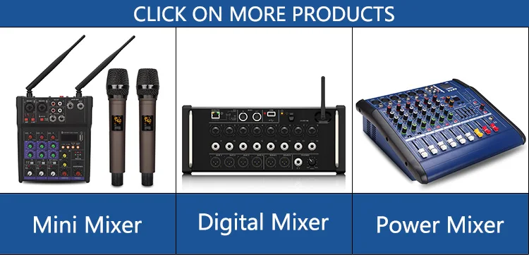 USB Audio Mixer Console, Built-in, 6 Canais, Conferência de Inteligência, China, Conferência