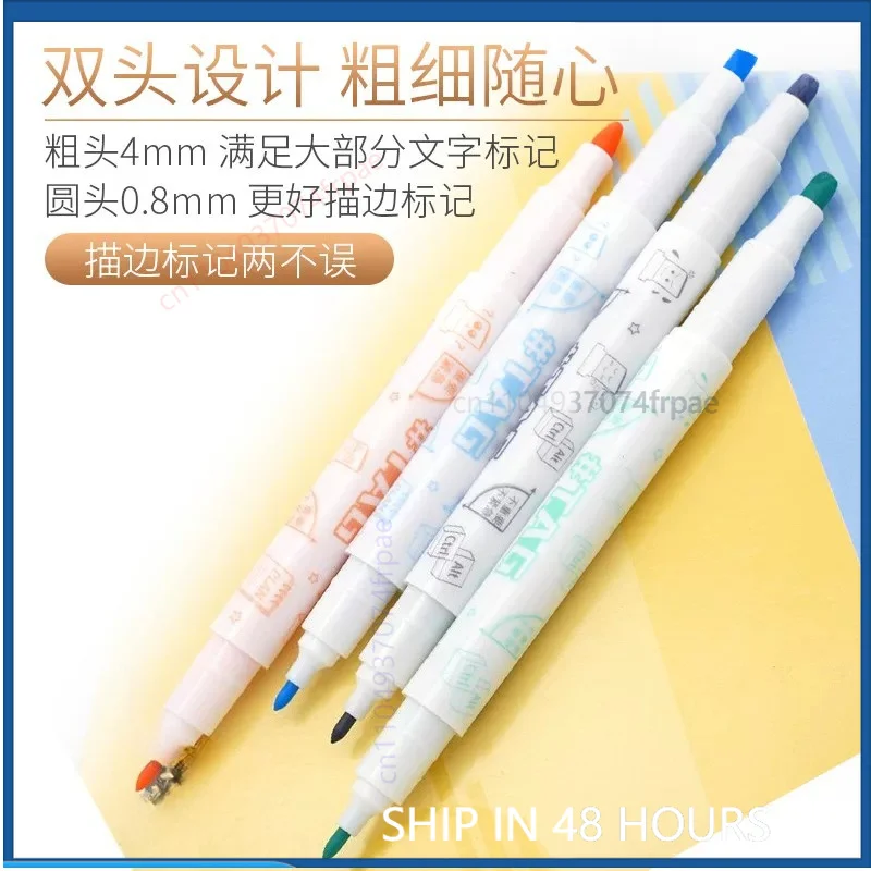日本製プラチナ-csd-120-デュアルチップ防水マーカー顔料インク蛍光ペンスケッチレタリング文具（5本）