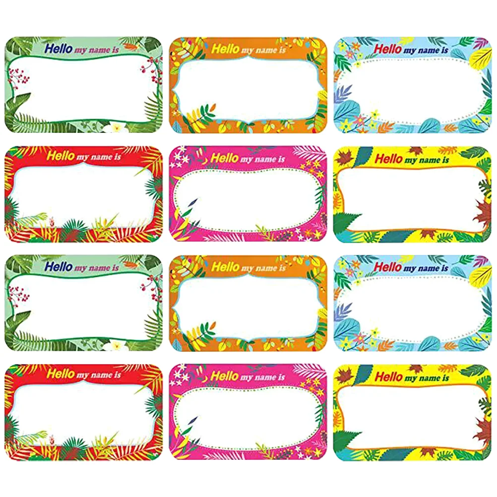 Color Frame Name Sticker Alphabet Stickers Tag Labels Letter for Scrapbooking Blank Small Heat Sensitive Office