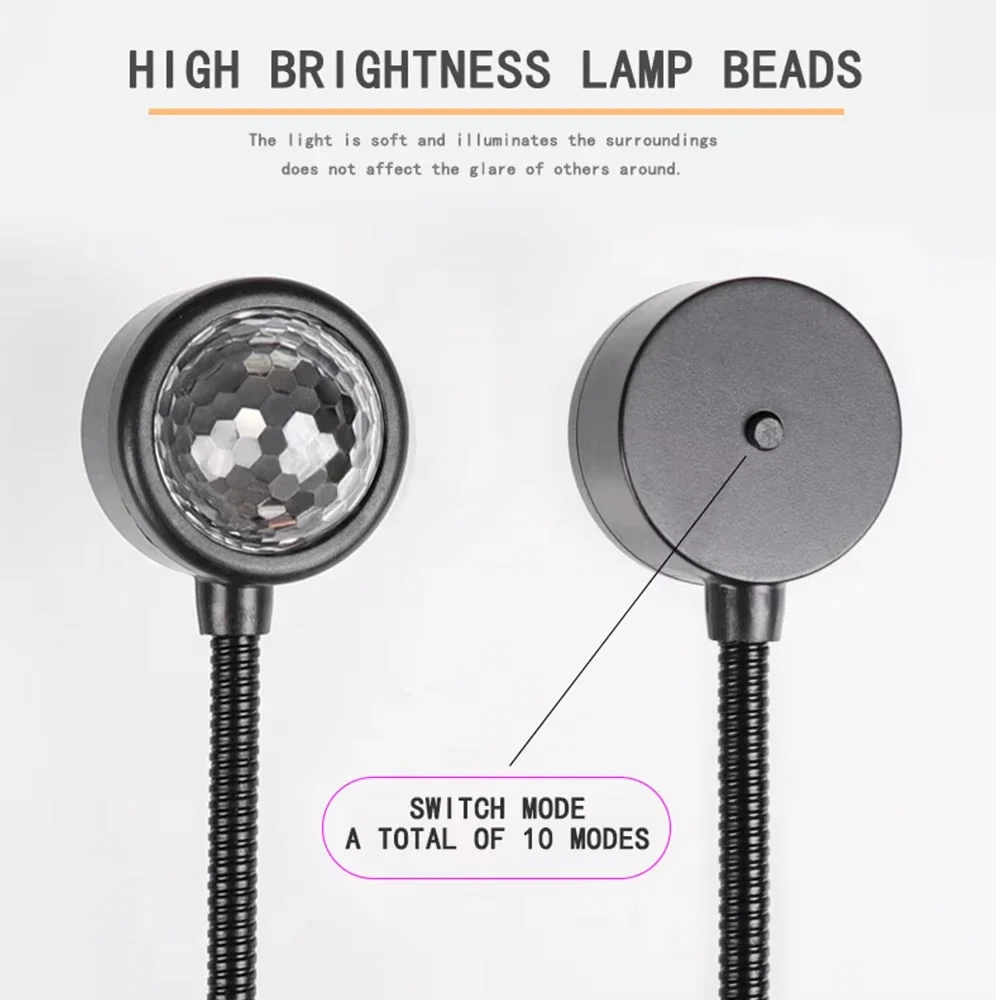 DJ Lighting Sound Party Auto USB Mini Disco Ball Lights RGB Multi Color Car Atmosphere Room Decorations Lamp Magic Strobe Light