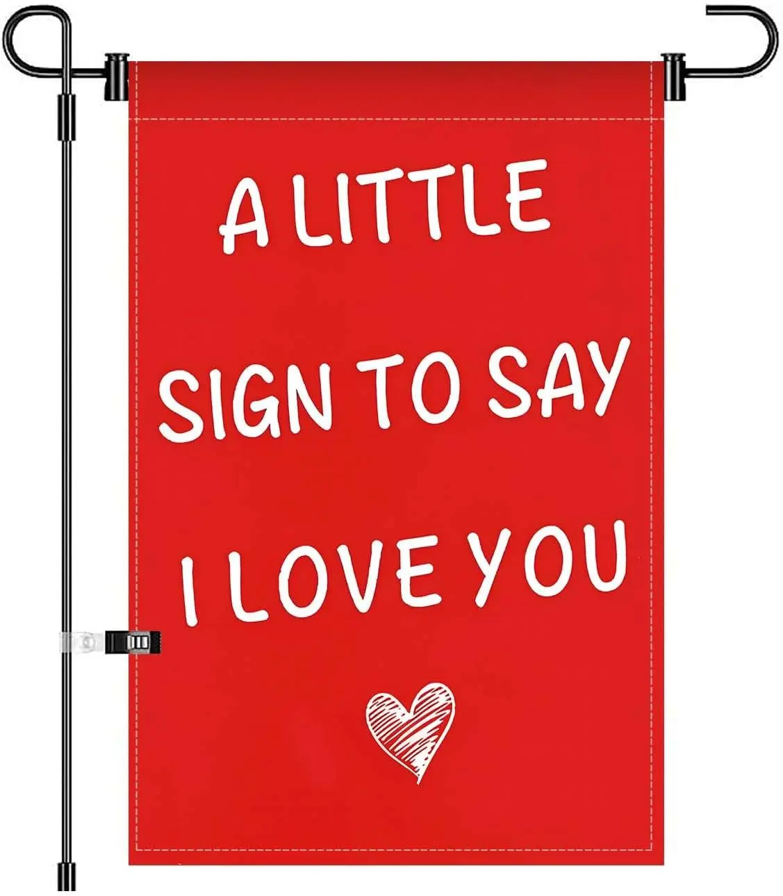 Valentine's Day Garden Flag 12 x 18 Inch Anniversary Romantic A Little Sign To Say I Love You for Home Porch Yard Outdoo WWP zzo