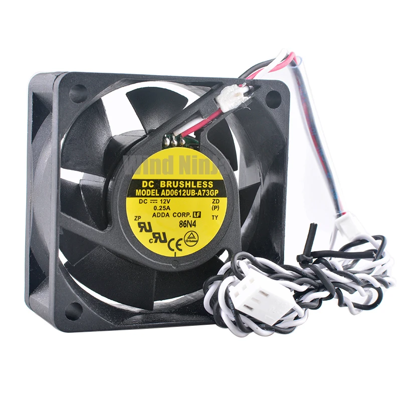 AD0612UB-A73GP 6cm 60mm fan 60x60x25mm DC12V 0.25A Double ball bearing cooling fan for microcomputer chassis power supply