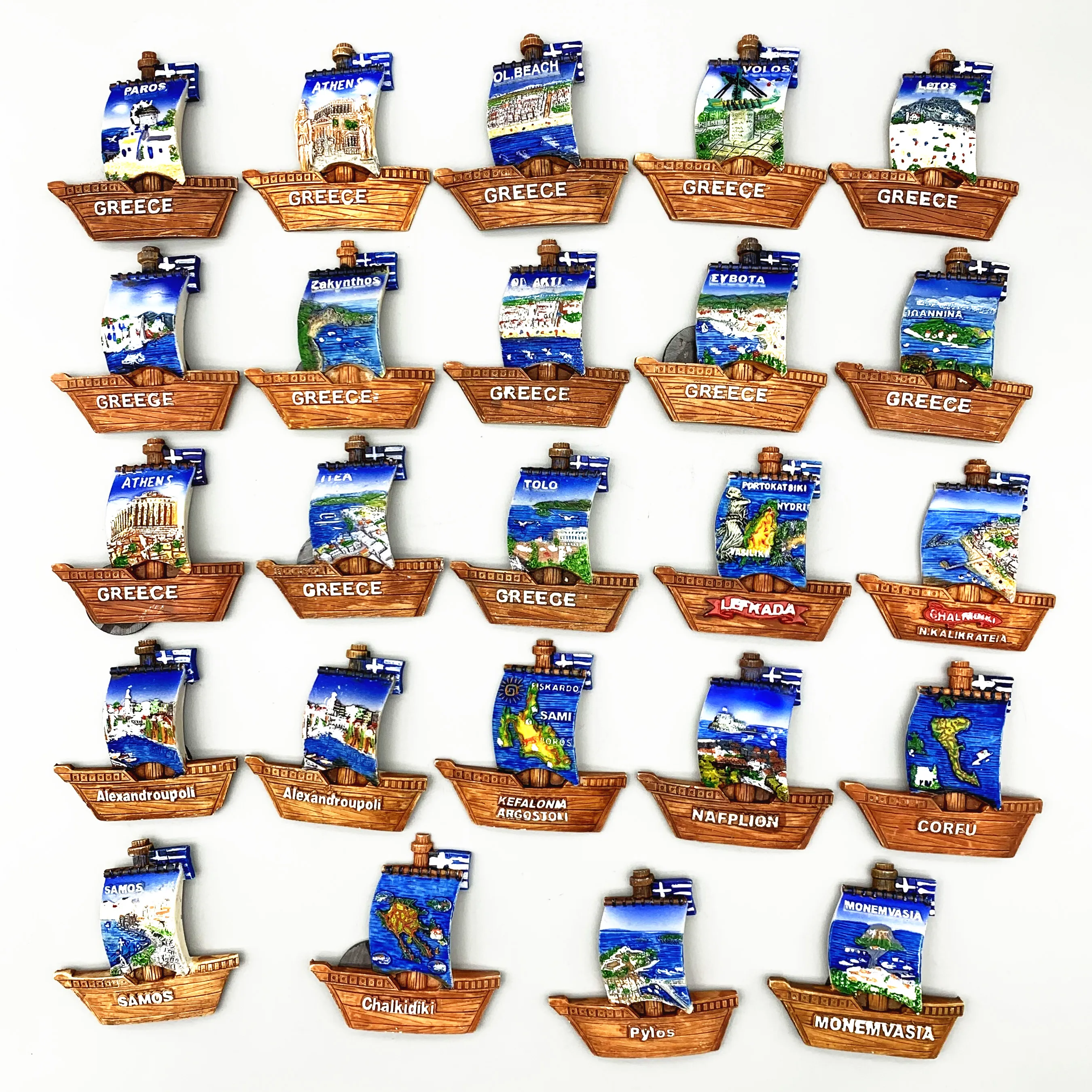 Special Offer Europe Greece Mykonos Samos Natplion Etc. Tourist Souvenirs Refrigerator Magnetic Stickers Travel collection Gift