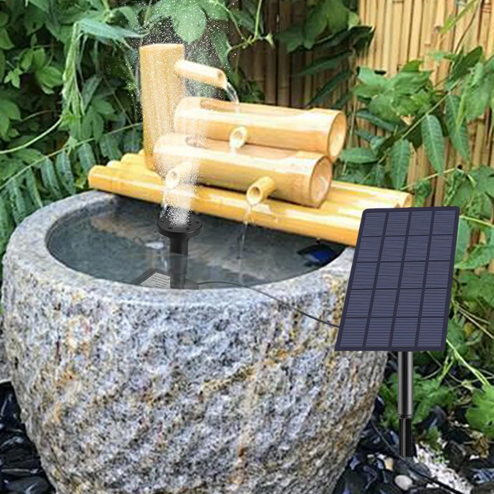 2.5 واط 5 فولت نافورة الماء الشمسية منخفضة الضوضاء مضخة المياه بالطاقة الشمسية فرش السيارات لوحة الطاقة الشمسية مضخة مياه لحديقة بركة بركة #1