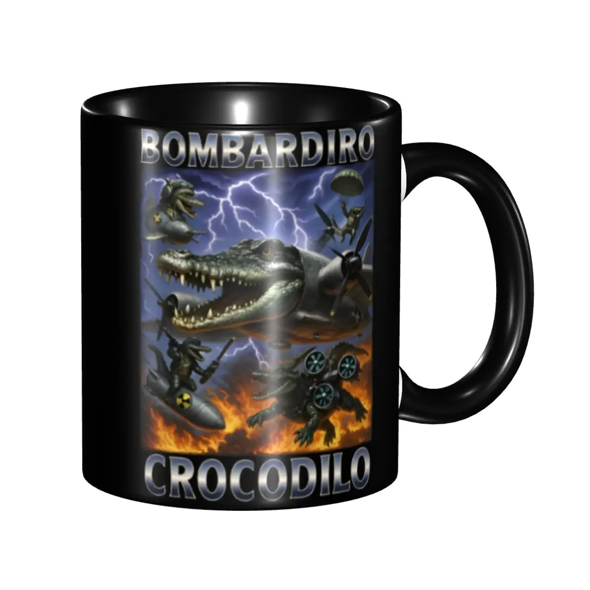 

Bombardiro Crocodilo Italian Meme Funny Crocodile Gift Mugs for Friends Kawaii Coffee Cup Birthday Present for Home
