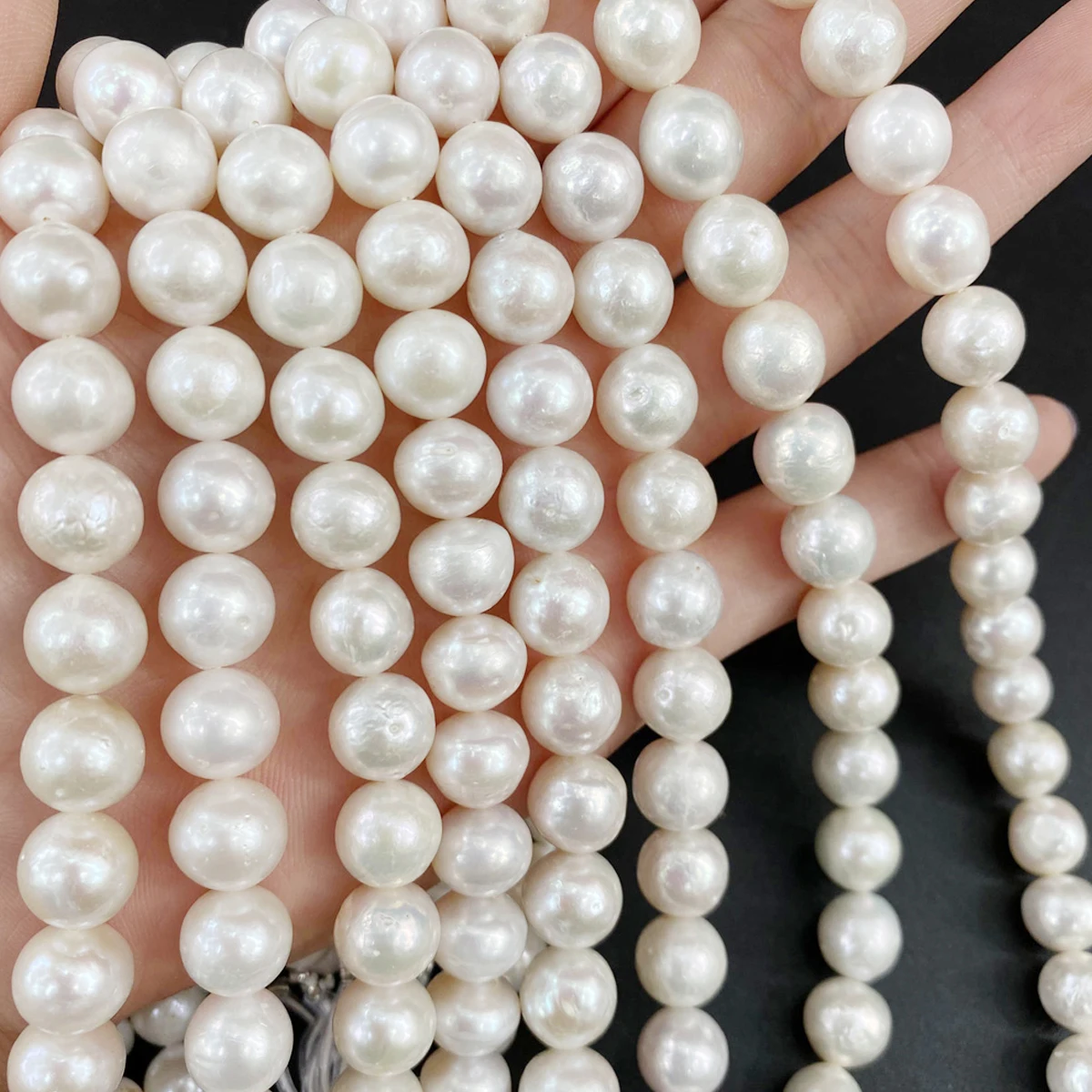 Grade AAA High-quality Pearl Beads 100% 6-7mm Natural Freshwater White Round Bead Jewelry Making DIY Necklace Bracelet Earrings