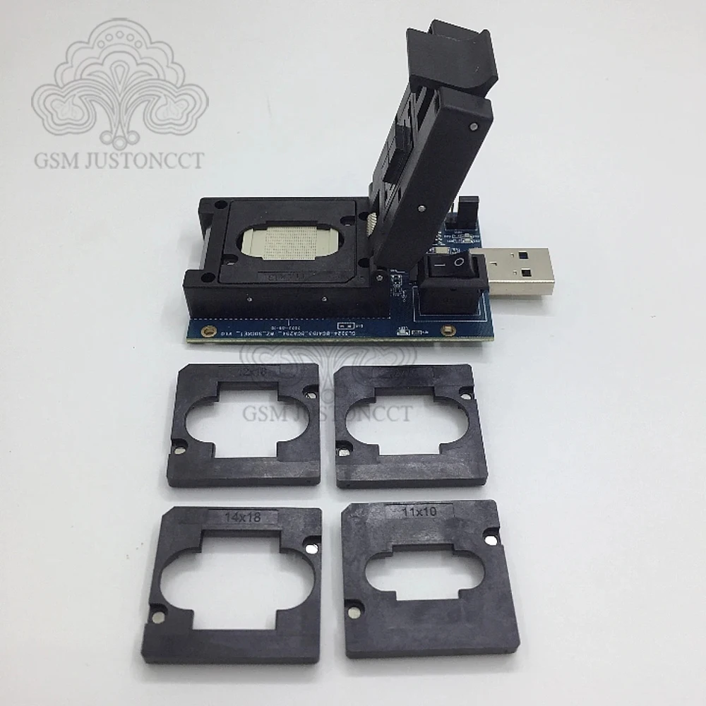 New SM3224 main control with chip, USB3.0 programmer, Emmc BGA-153 eMMc burner, Emmc BGA-254 eMMc burne eMMc test seat.