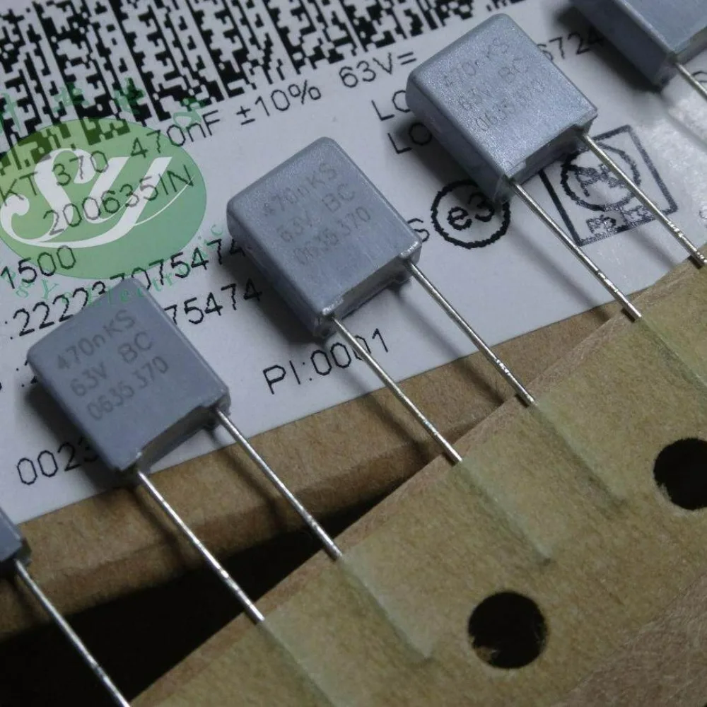 10pcs/lot MKT370 0.47uf 63V 470nf u47 474 Brand New 5mm Film Capacitor