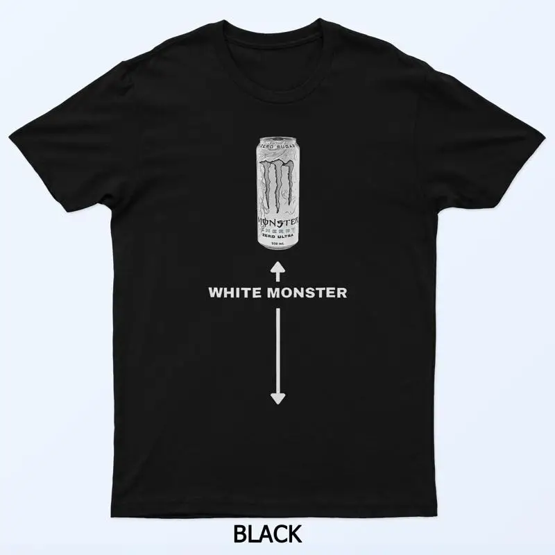 Camiseta de monstruo blanco, broma divertida, hombre, amigos