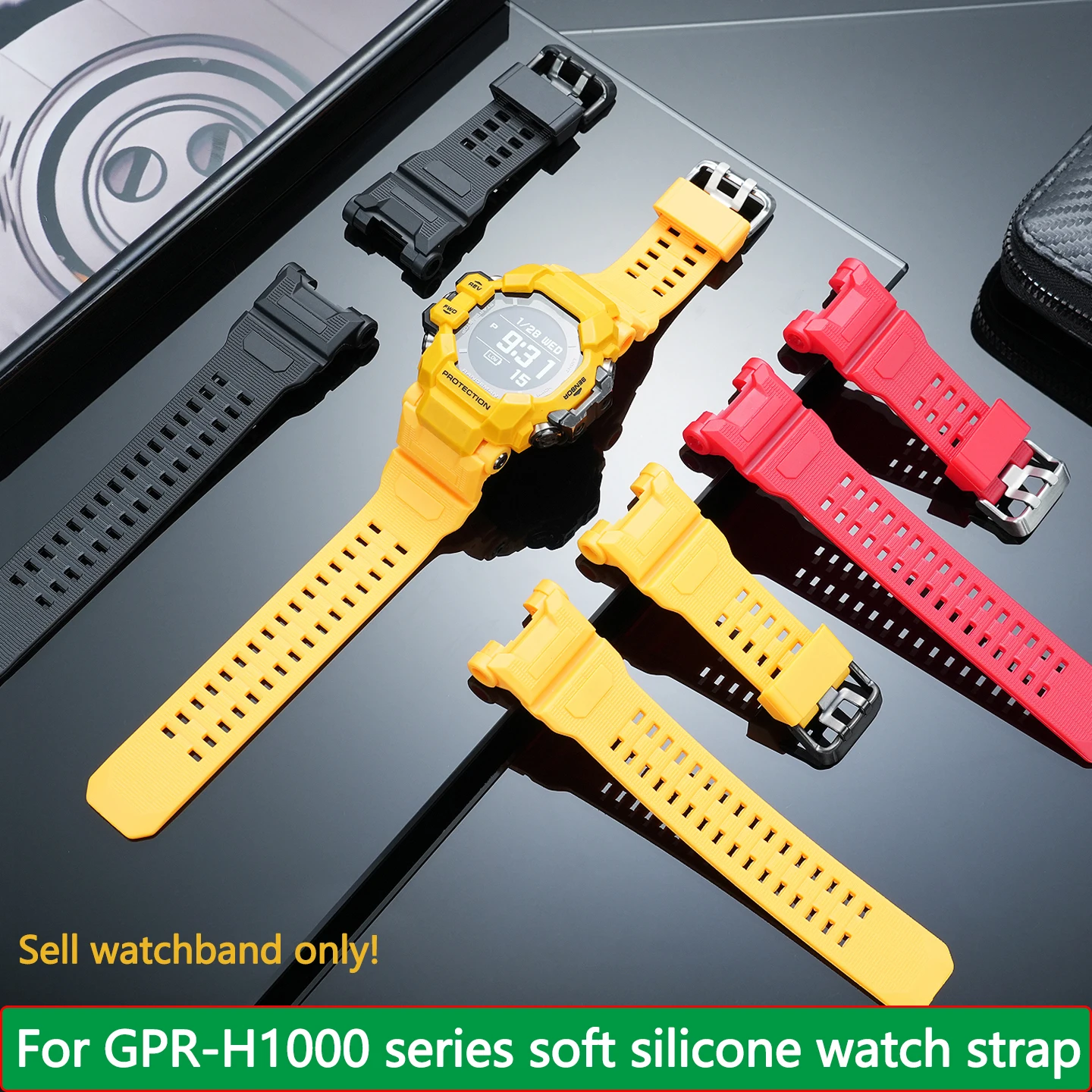 

Мягкий водонепроницаемый силиконовый ремешок GPR-H1000 для Casio 3554, силиконовый ремешок GPR-H1000 из полимерной смолы, аксессуары для мужских часов