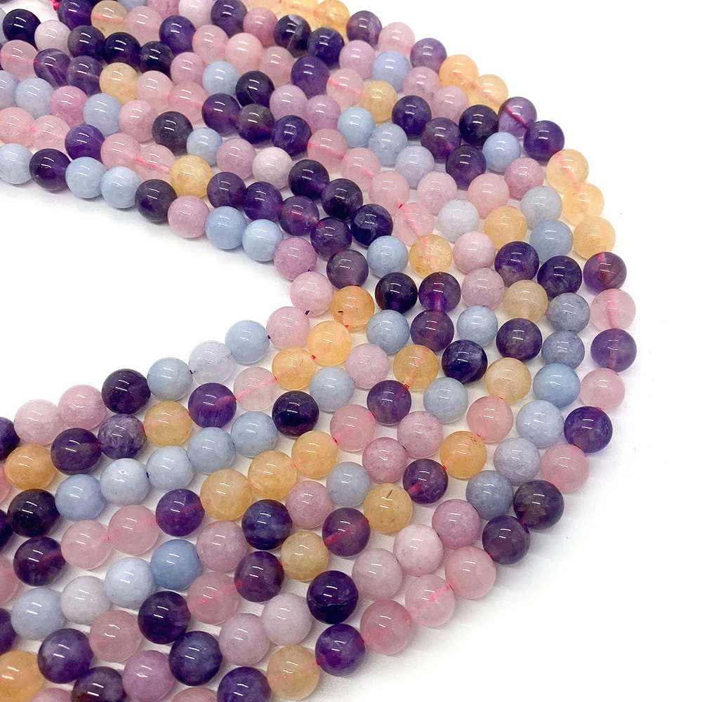 6-10MM Pick Size Natural Stone Lavender Round Spherical Polished Loose Beads for Jewelry Making DIY Necklace Bracelet Accessory image 4
