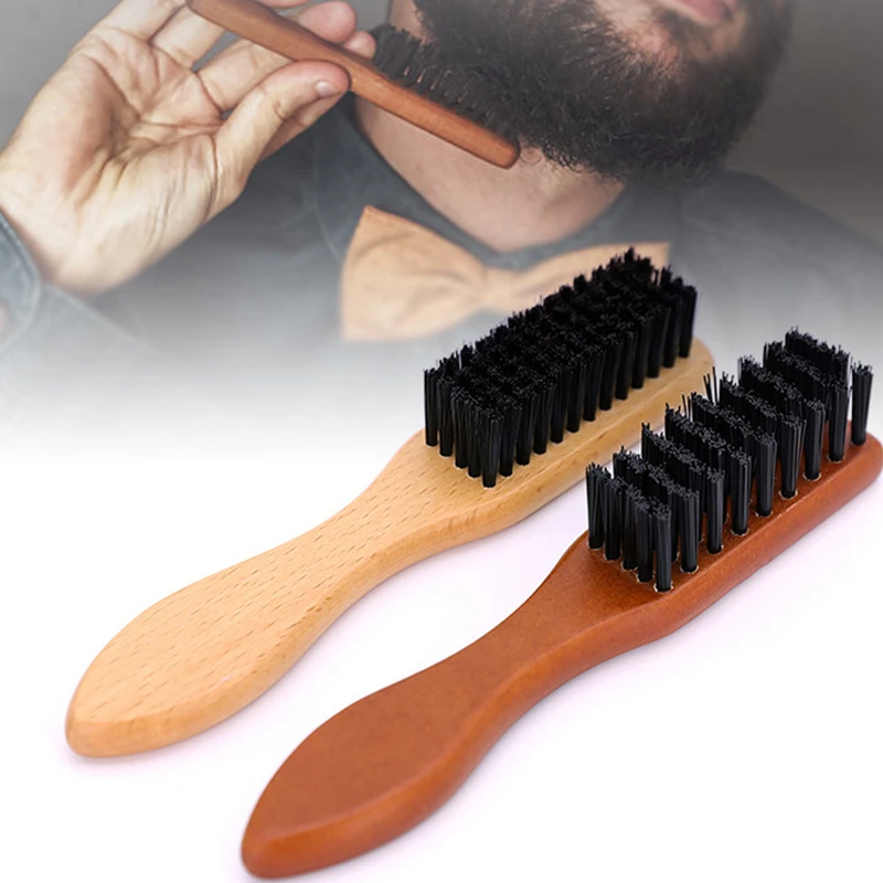 Barber Wood Handle Hairdressing Soft Hair Cleaning Brush Retro Neck Duster Broken Remove Comb Hair Styling Salon Tools Wholesale