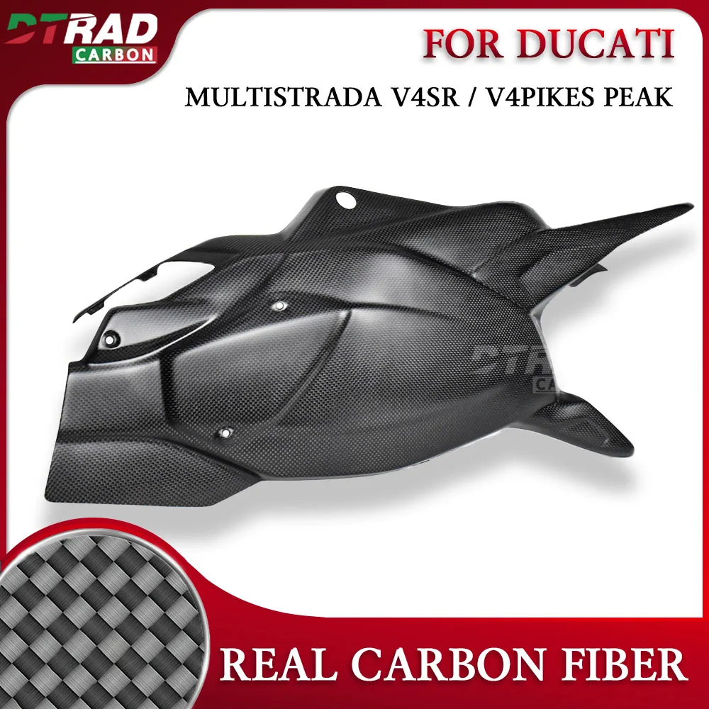 For DUCATI Multistrada V4 Pikes Peak V4RS 2024 2023 - 2021 Carbon Fiber Rear Swingarm Guard Chain Protection Cover Fairing Kit