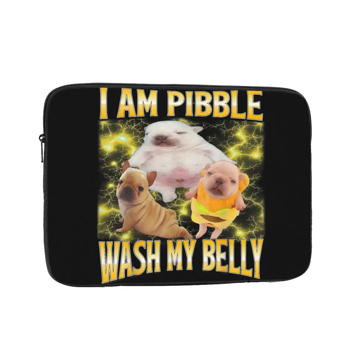 Shockproof Case 12 13 15 17 Inch I Am Pibble Wash My Belly Laptop Sleeve Case Meme Funny Dog Brainrot Notebook Bag Case