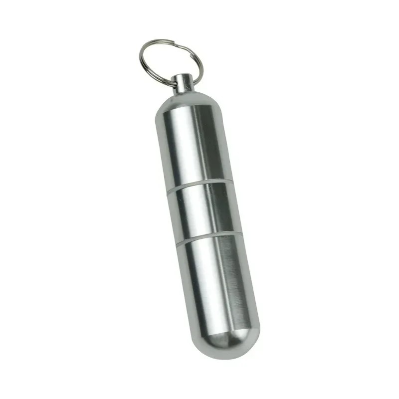 

Keychain Toothpick Capsule Case Waterproof Cigarette Box Pill Aluminum Alloy Box Gadgets for Men