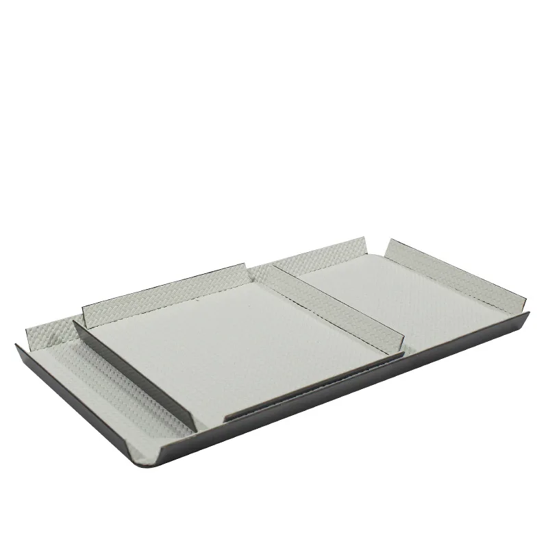 

Simple modern light luxury creative woven leather metal geometric storage tray hotel desktop decoration