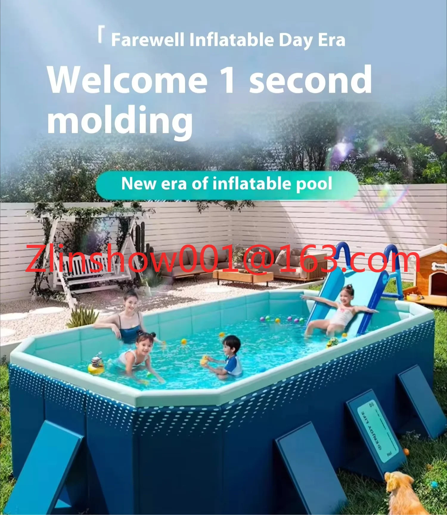 Outdoor Kid Friendly - 3M Foldable Inflatable Swimming Pool Large