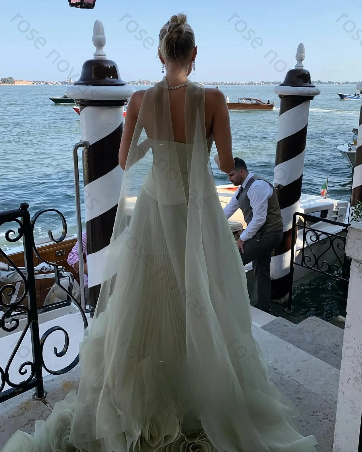 Sharon Said – robe de soirée de princesse verte, sans bretelles, à volants, ligne a, pour fête de mariage, robe formelle personnalisée, haute qualité, SS230