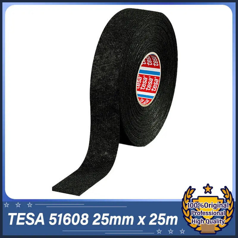 

TESA 51608 25mm x 25m (Black) Universal Tape for Wire Harness Bundling