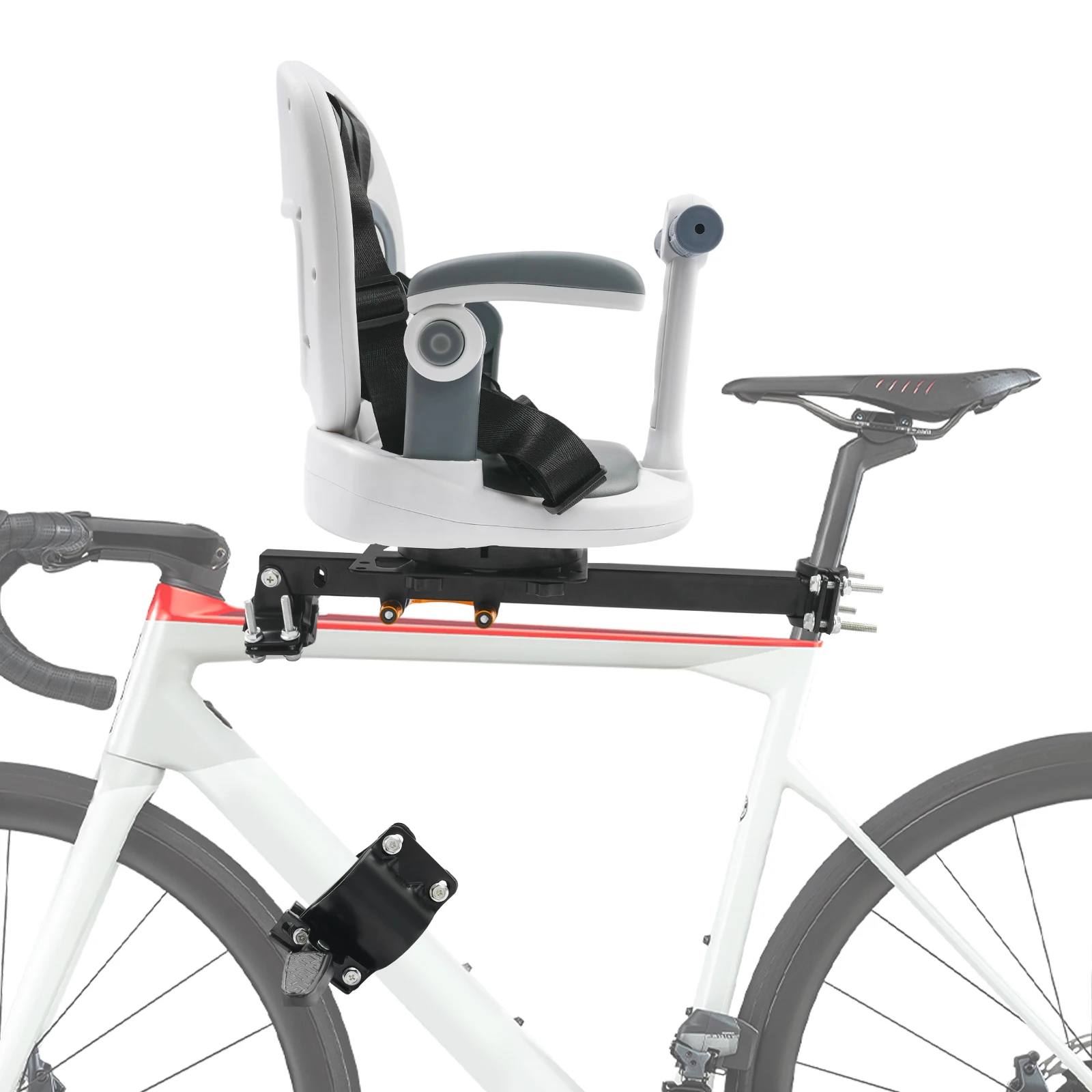 

Front Mountain Bike Seats Bicycle Child Seat Baby Bike Seat with Safety Belt Applicable 6 Months-8 Years Old Bike Accessories