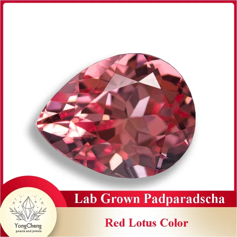 

Lab Grown Red Lotus Color Padparadscha VVS1 Charms DIY Ring Necklace Earrings Main Materials Selectable AGL Certificate