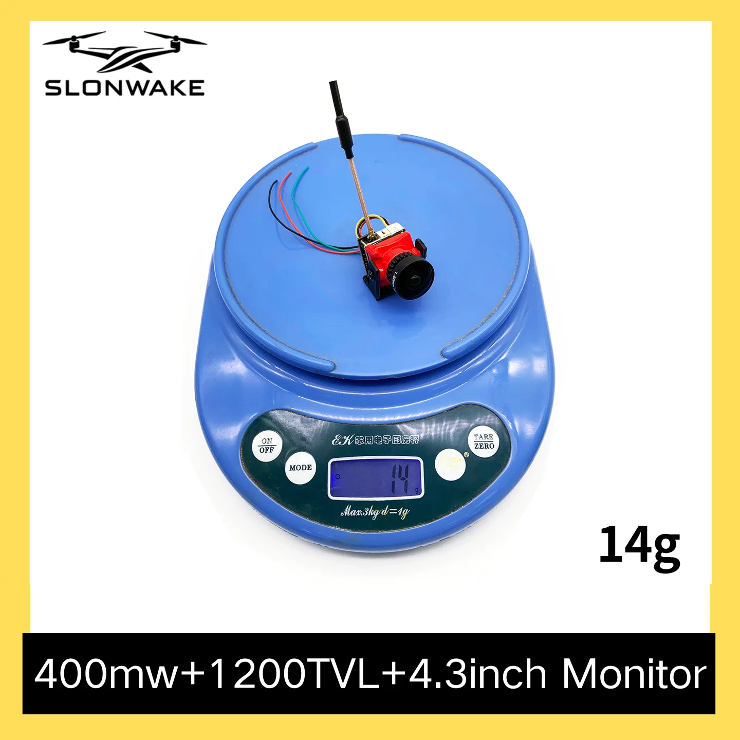 5.8G FPV Monitor with DVR  4.3 Inch LCD Display and 5.8G 48CH 400mW Transmitter Starlight HDR OSD 1200TVL fpv camera for RC VTX