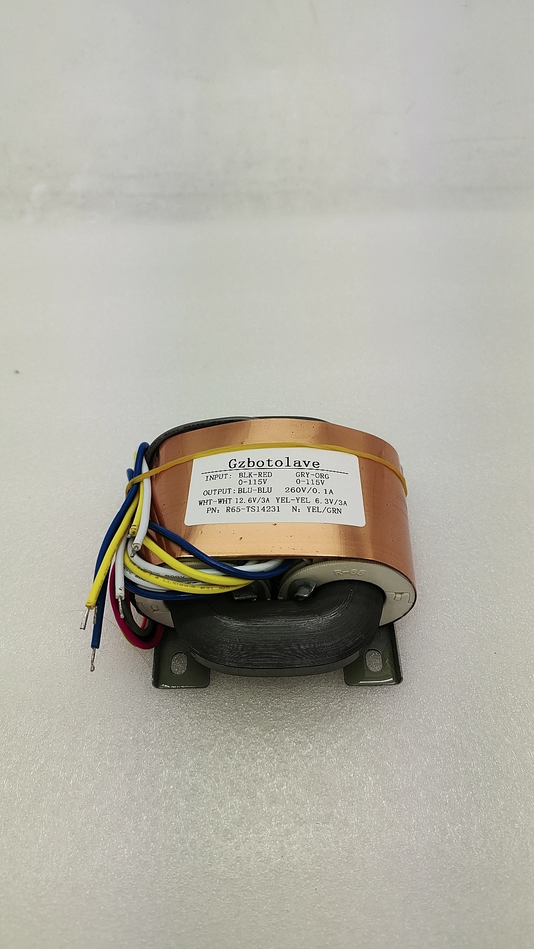 80W Pure Copper R-type Transformer Output: 0-260V 0-12.6V 0-6.3V For Tube Preamp