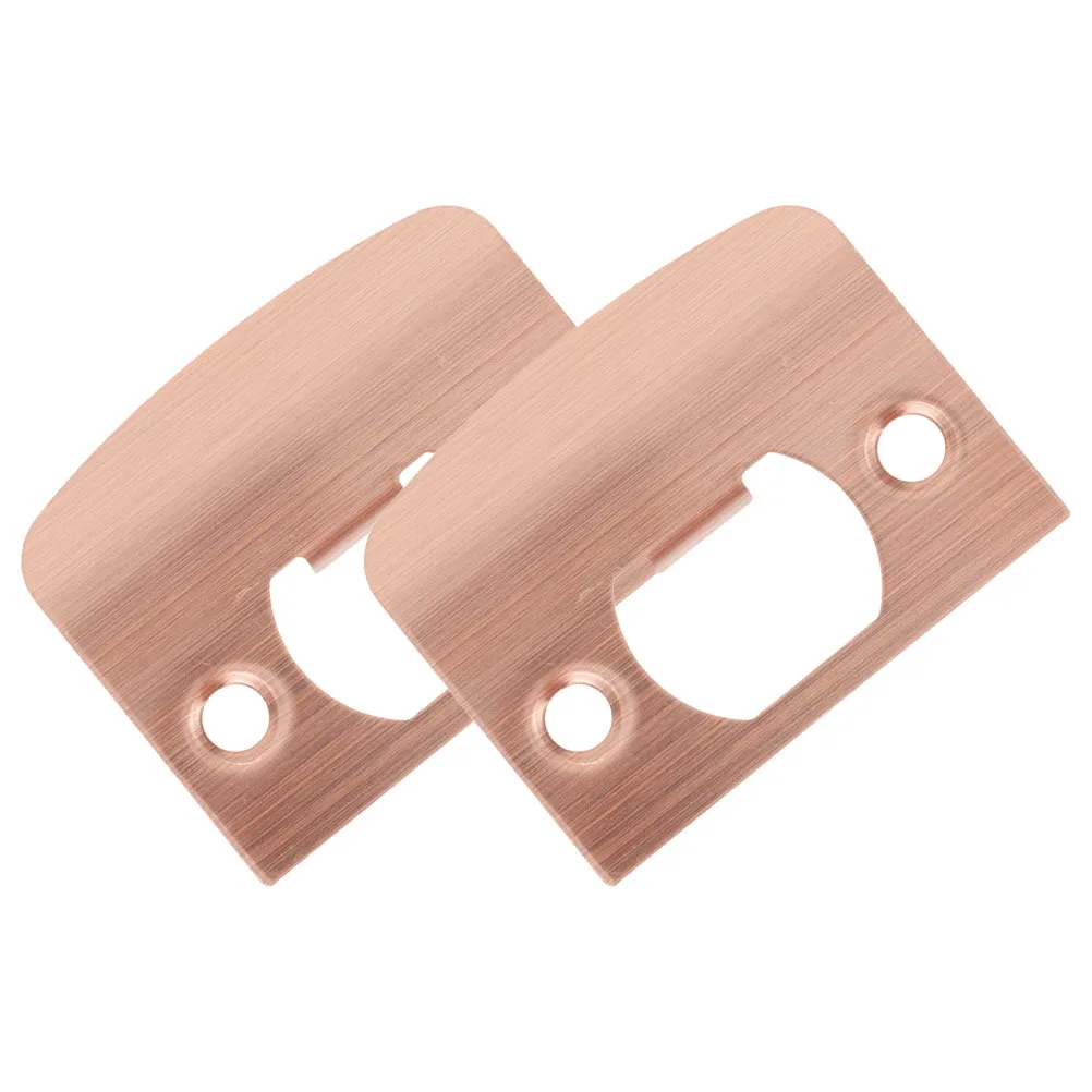 

2pcs Lock Tongue Guide Plate D-Shaped Metal Reinforcement For Wood Door Deadbolt Strike Plates Door Reinforcement Plate Security