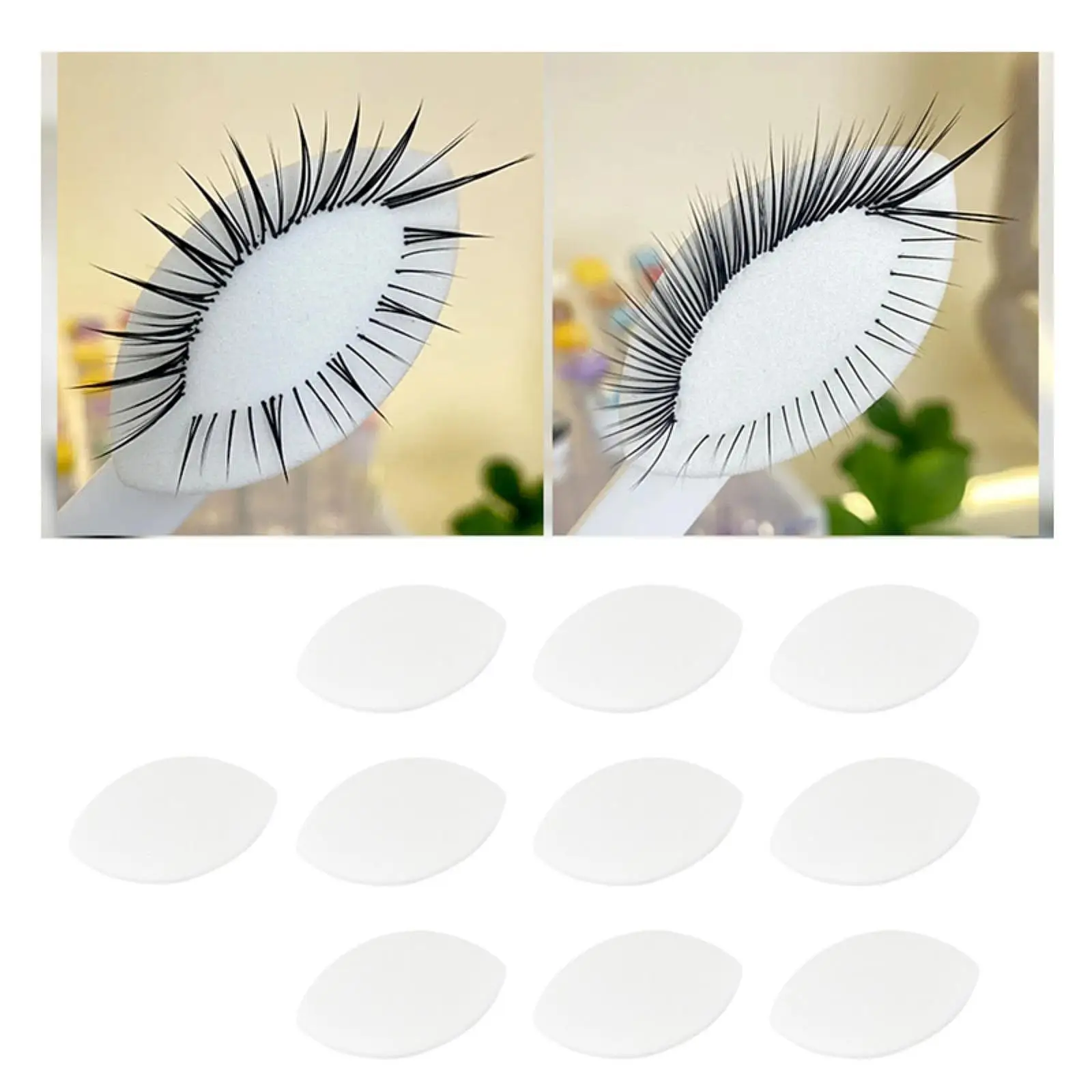 10 قطع من إسفنجات الرموش لممارسة خلاطات مكياج متعددة الوظائف #4