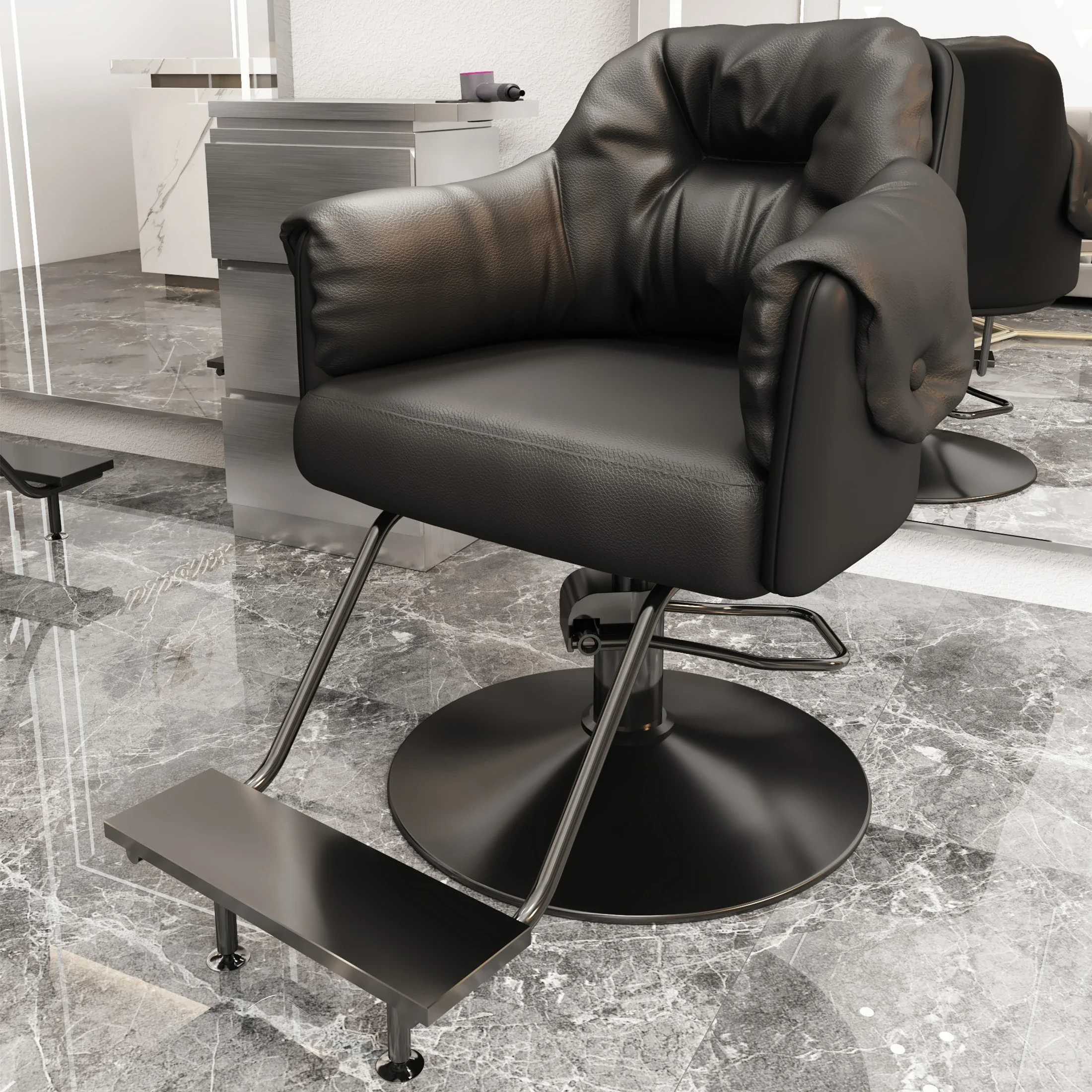 Hair salon can lift and rotate simple perm and dyeing chair Internet celebrity barber shop light luxury hair cutting chair hair