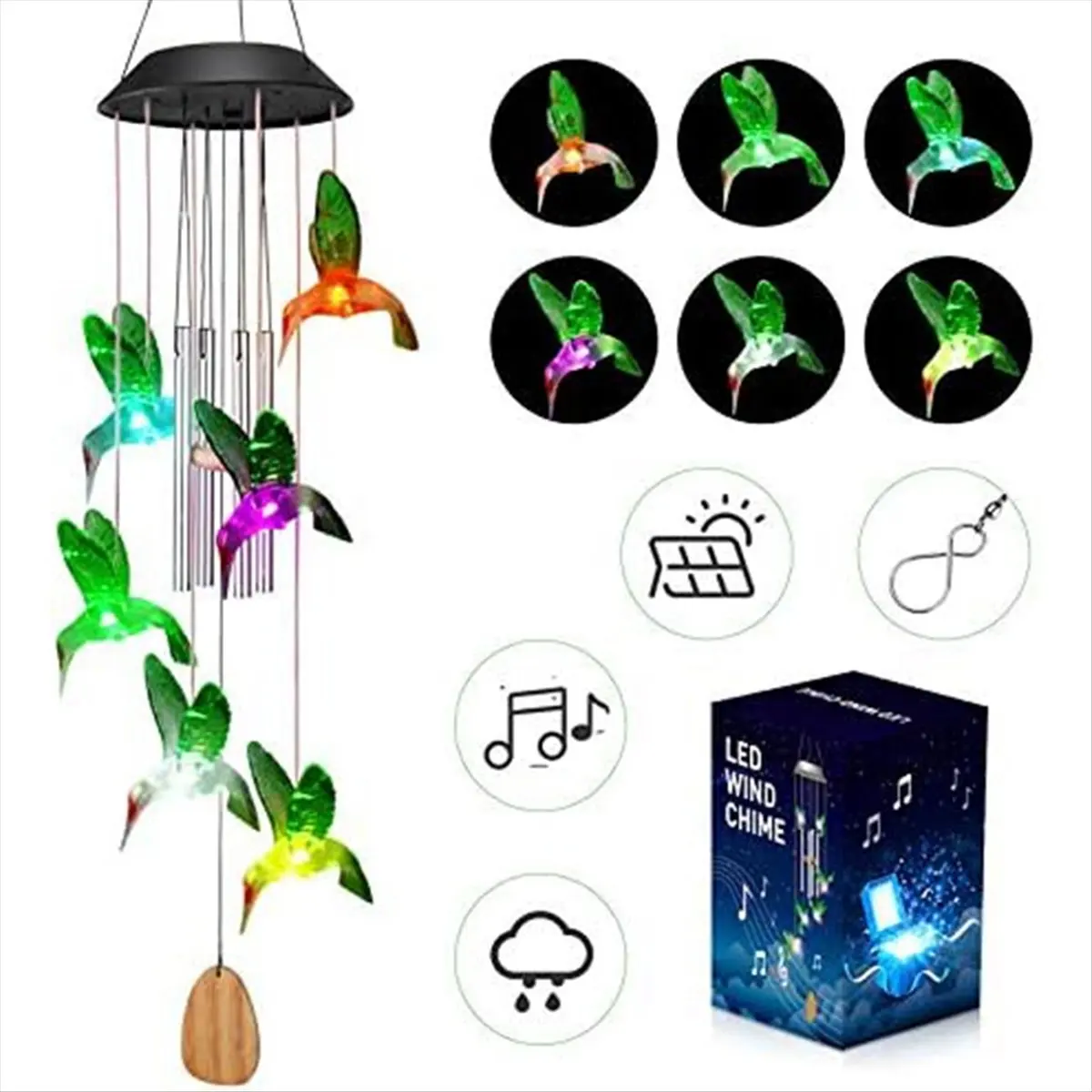 (AIMA) Wind Chime Outside Bird Wind Chime Gift - Suitable for Outdoor Yard Patio Porch Garden Backyard