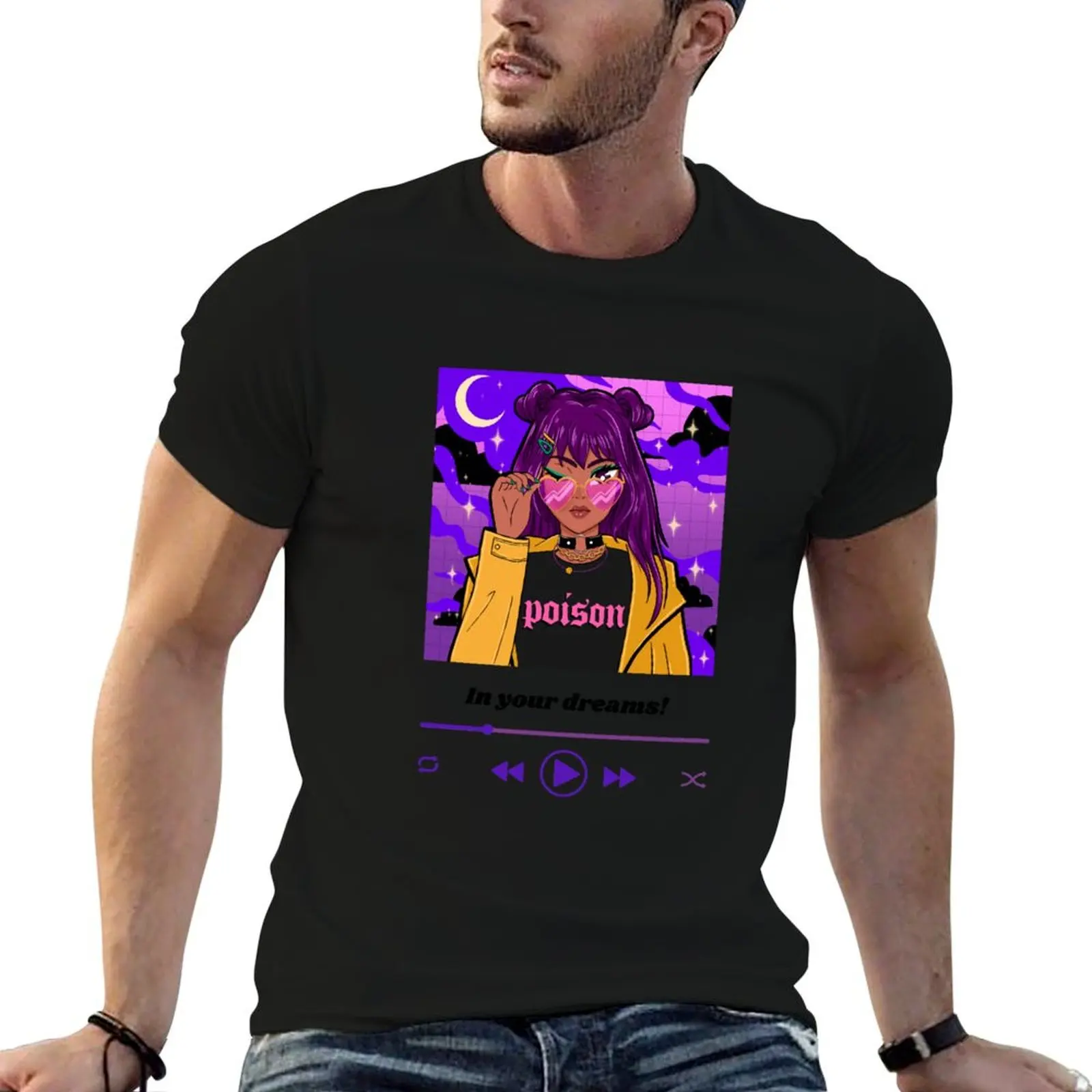 Aesthetic Anime Playlist Girl #5 T-Shirt Blouse essential t shirt street wear summer clothes mens clothing