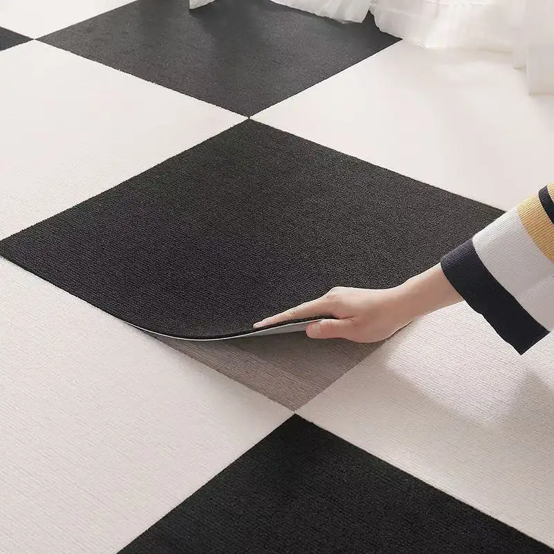 30X30cm Anti-Slip Self-Adhesive Splicing Block Floor Mat Mute Rug for Bedroom And Living Room Home Carpet