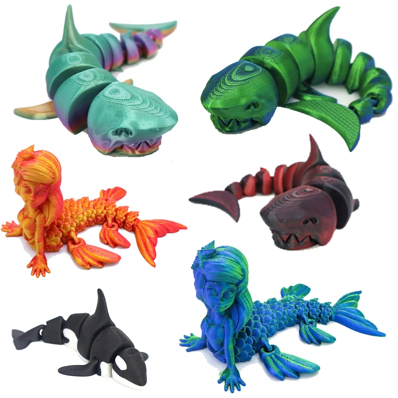 

Фигурка акула и русалка 3D печать