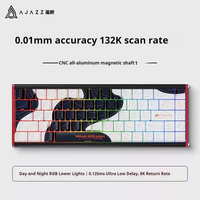 Ajazz Alux68 Magnetic Axis Wired Mechanical Keyboard All Aluminum Cnc Contour Line Customized Hot Plug Gaming Esports Keyboard