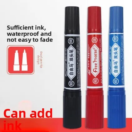Double-ended Marker for Paper Rock Fabric Wood Glass Decoration Whiteboard Marker Pens School Office Dual Tip Coloring Markers